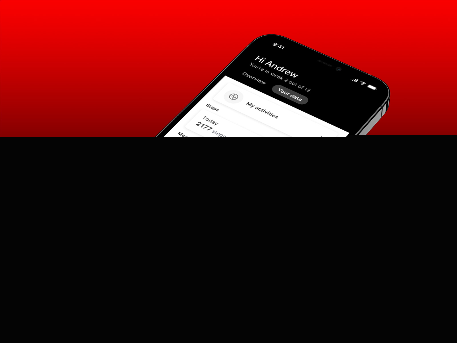 A mockup of the coaching app showcasing the features.