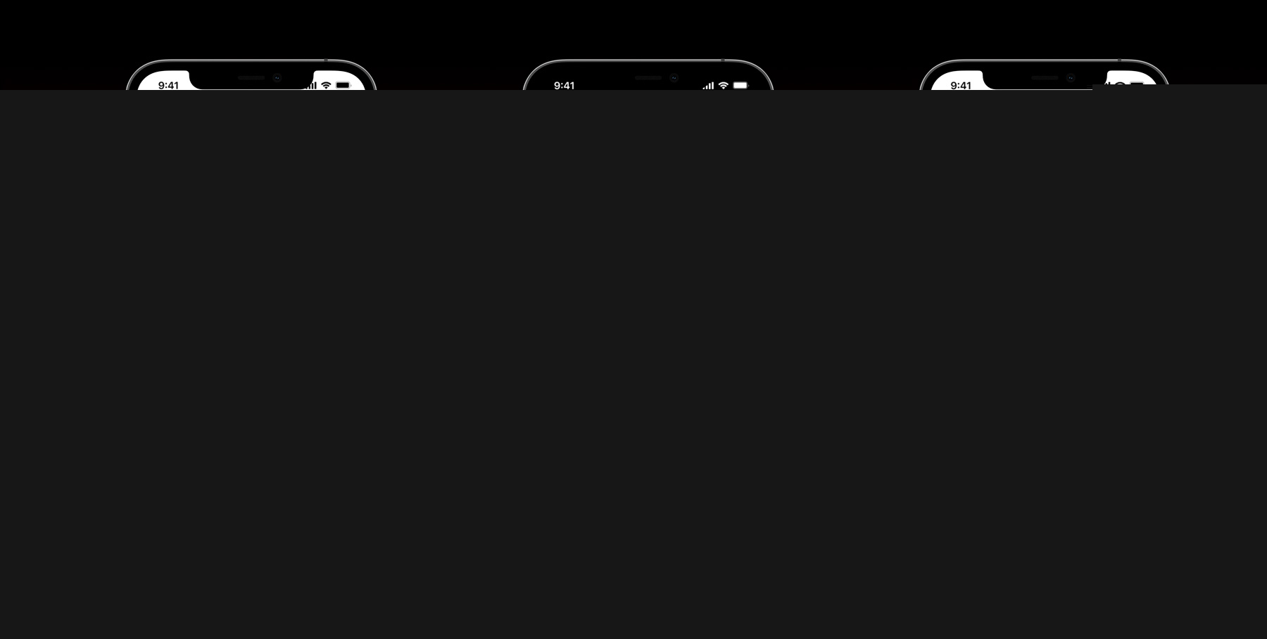 A mockup of the coaching app showcasing the different features.